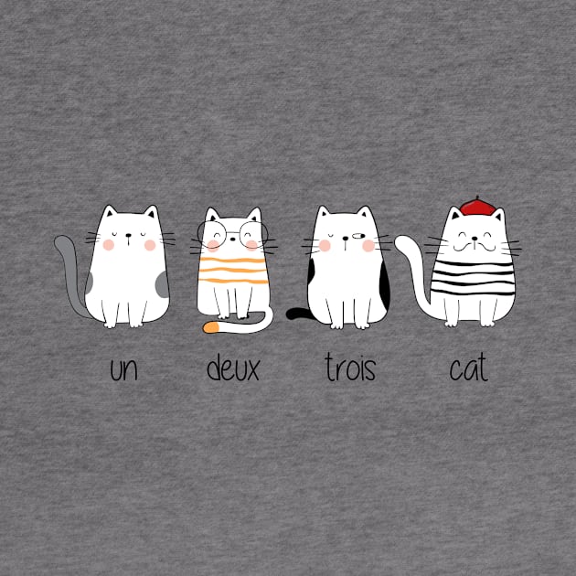 Un Deux Trois Cat by Printadorable